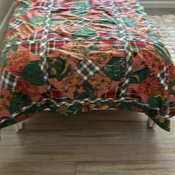 Vintage Bloomingdale’s Cotton Patchwork Bed Cover Blanket Twin size - Picture 8 of 17